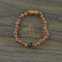 Amber Teething bracelet with round beads